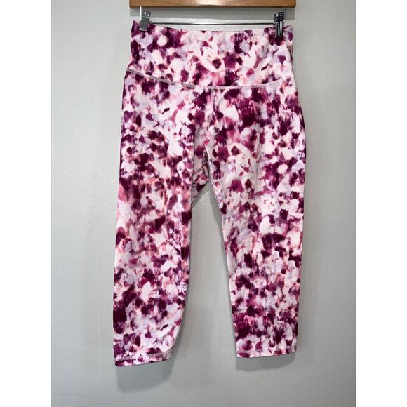 Old Navy Active Womens Go-Dry Leggings M Pink & Purple Tie-Dye - Picture 1 of 8